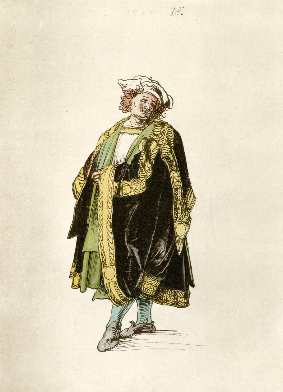 Progetto di un abito di corte imperiale da Albrecht Dürer