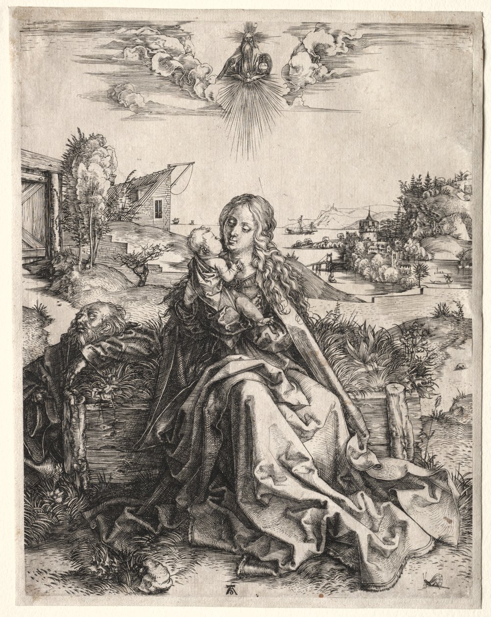 Sacra Famiglia con la farfalla da Albrecht Dürer