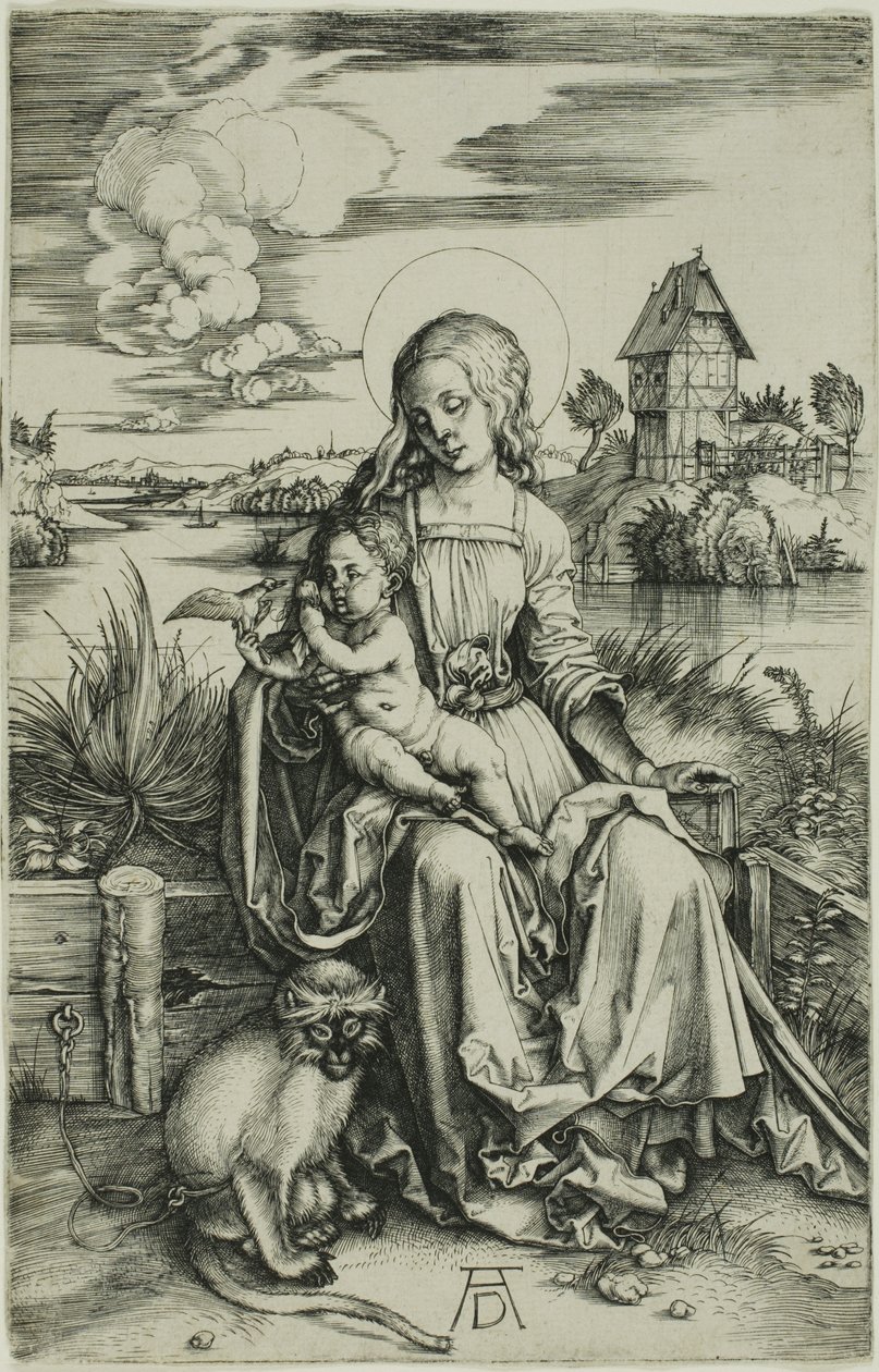 Madonna con la scimmia da Albrecht Dürer