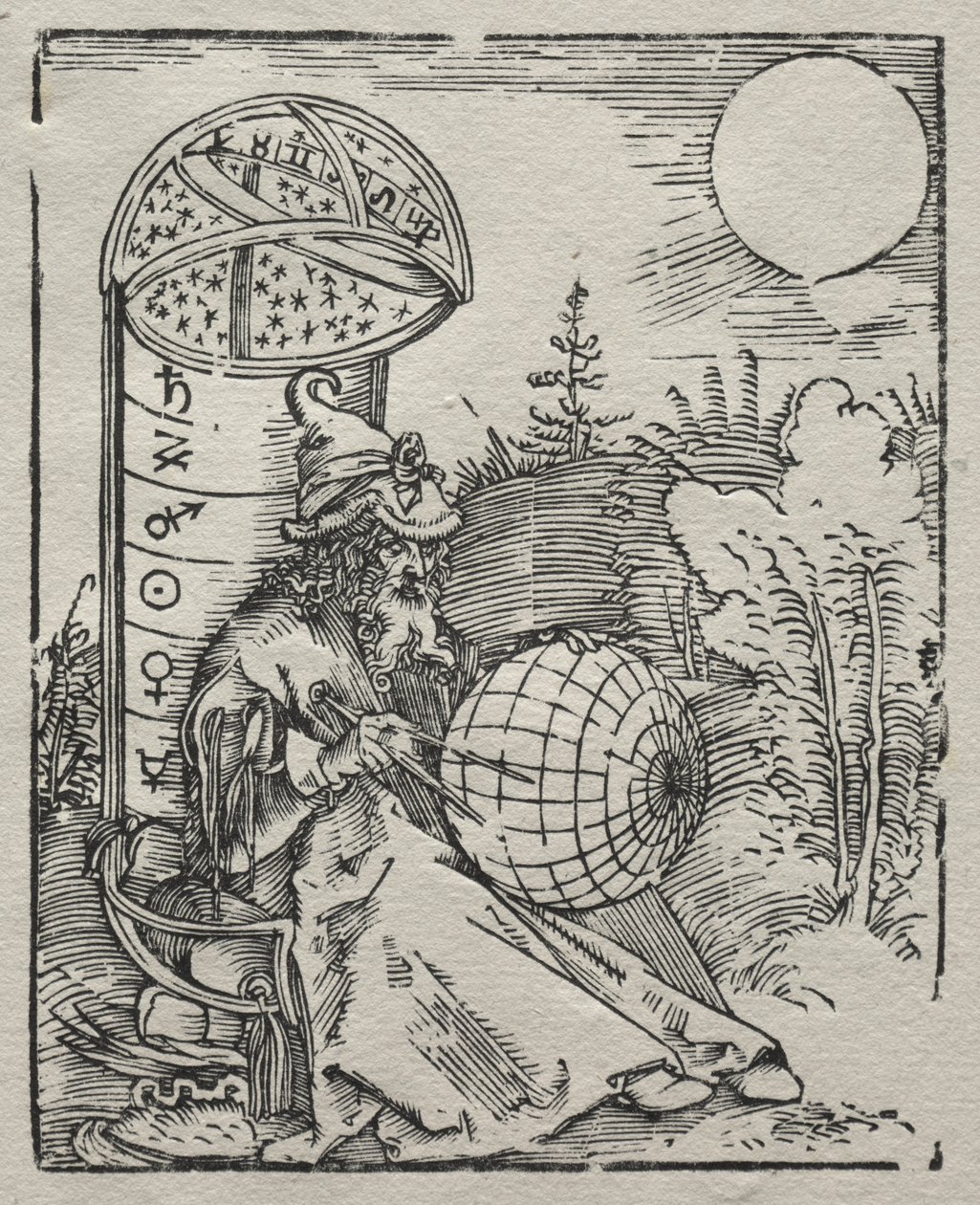 Tolomeo con il globo celeste da Albrecht Dürer