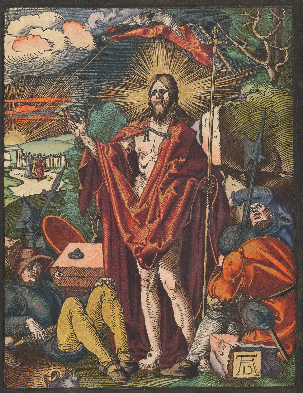 Resurrezione, dalla Piccola Passione in xilografia da Albrecht Dürer