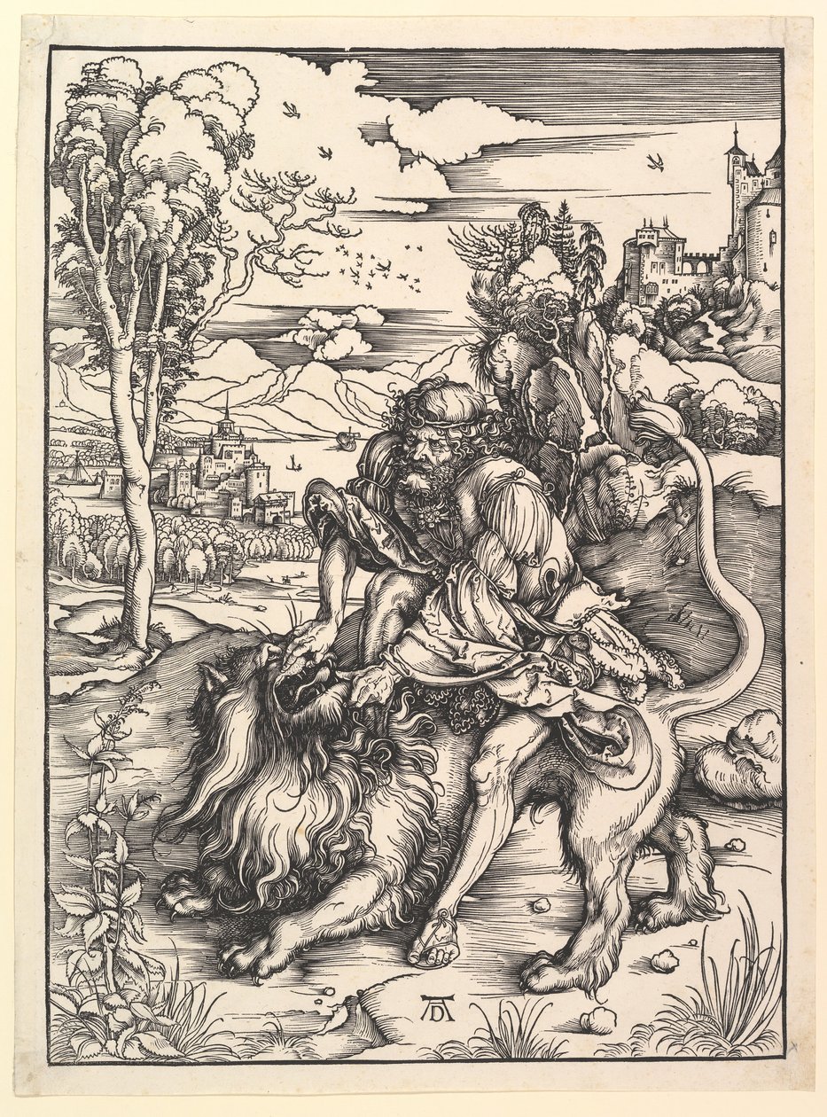 Sansone che squarcia il leone da Albrecht Dürer