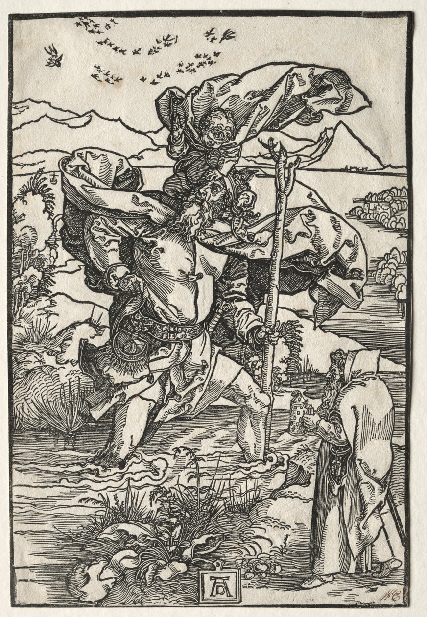 San Cristoforo con gli uccelli, c. 1501-1504 da Albrecht Dürer