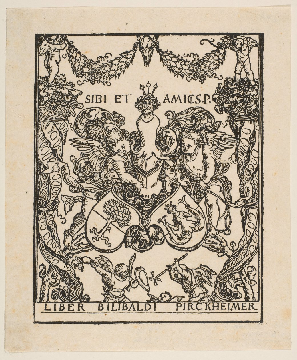 Il frontespizio del libro di Wilibald Pirckheimer da Albrecht Dürer