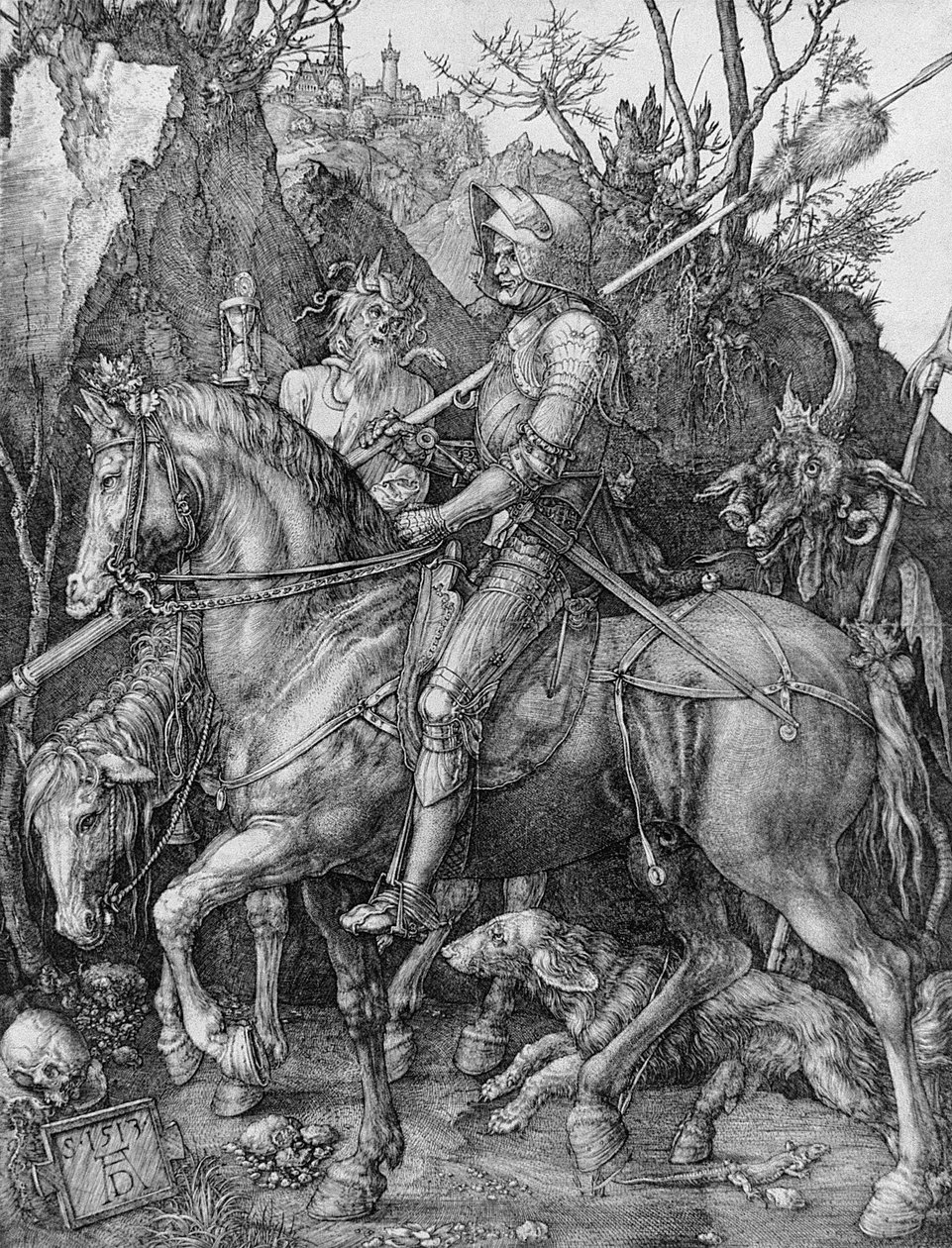 Il cavaliere, la morte e il diavolo, 1513 da Albrecht Dürer