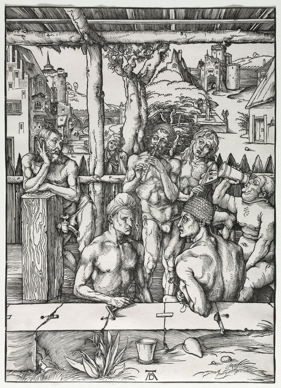 La casa da bagno degli uomini, c. 1496-1497 da Albrecht Dürer