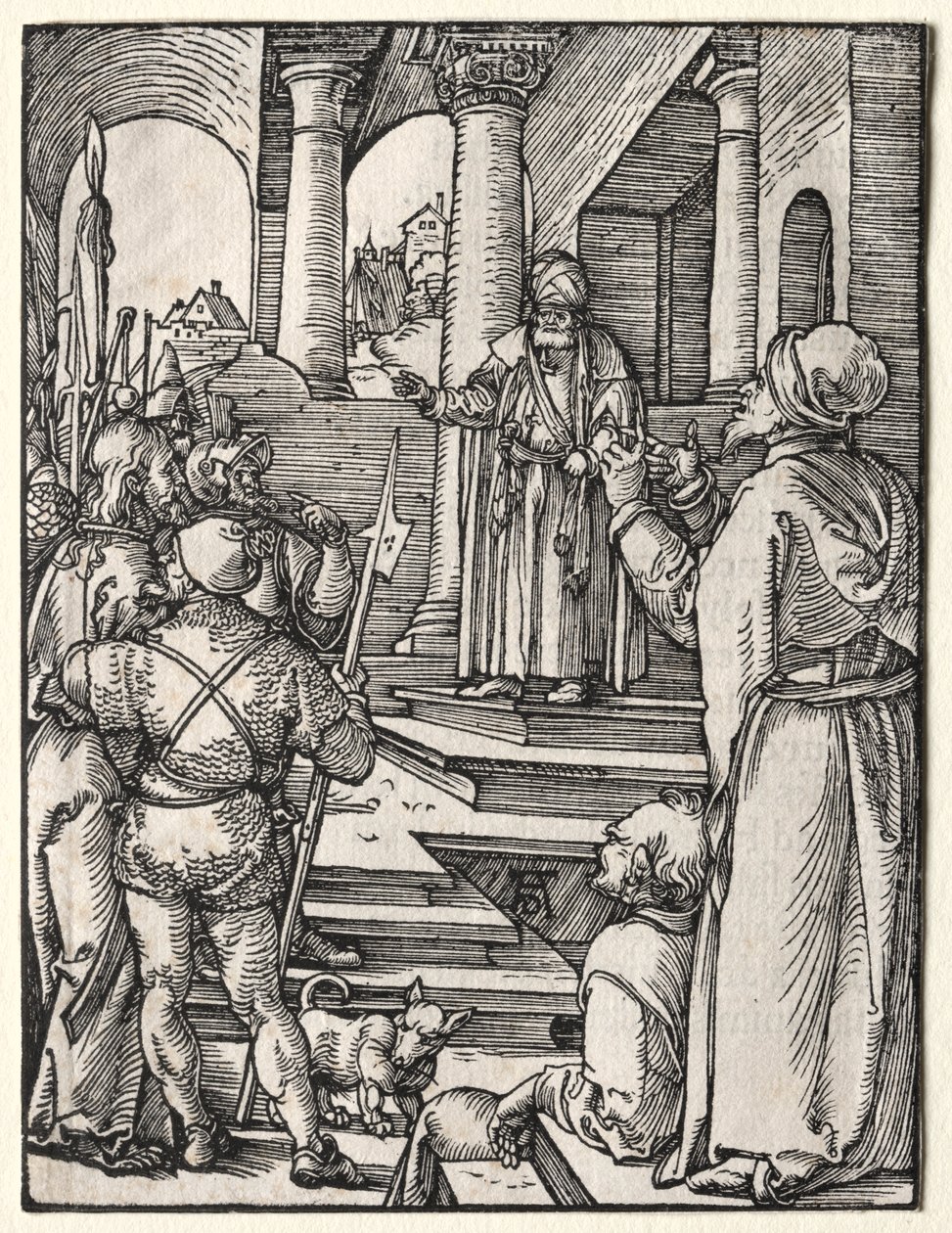 La piccola passione: Cristo davanti a Pilato da Albrecht Dürer