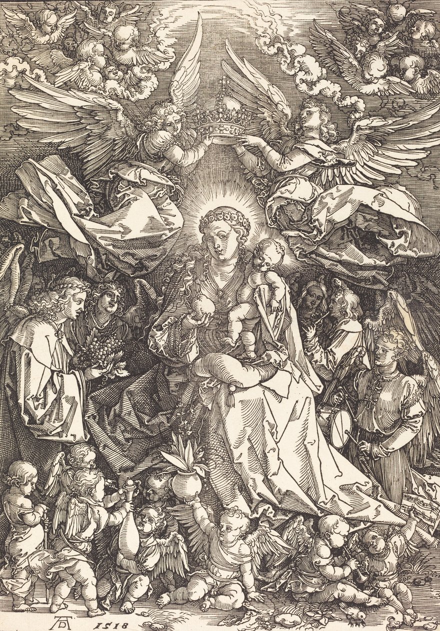La Vergine Circondata da Molti Angeli da Albrecht Dürer