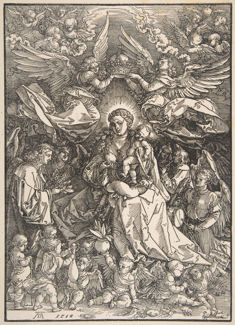 La Vergine Circondata da Molti Angeli da Albrecht Dürer