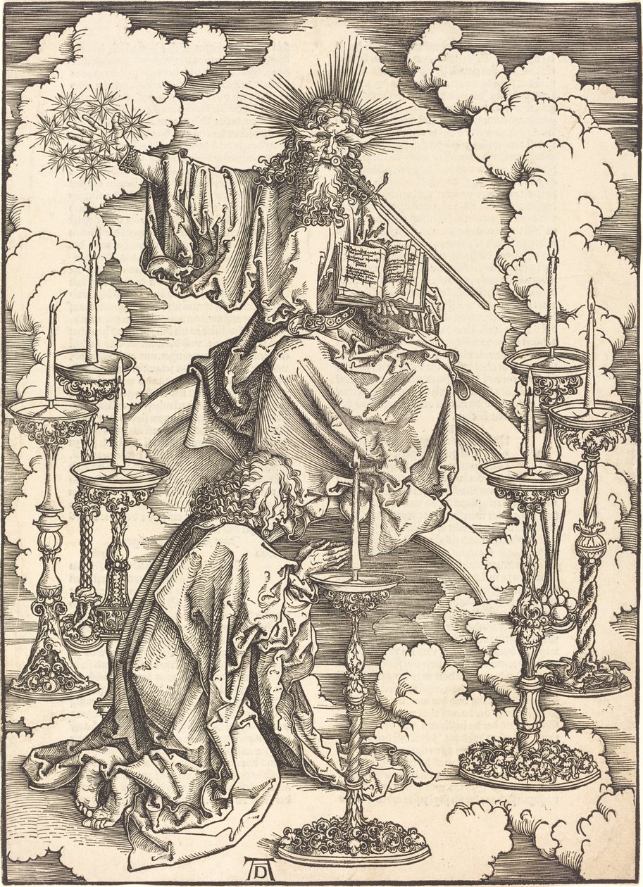La visione dei sette candelabri da Albrecht Dürer