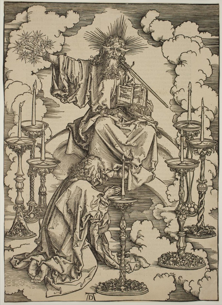 La visione dei sette candelabri da Albrecht Dürer
