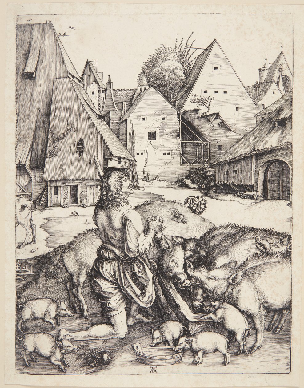 Il figliol prodigo tra i porci da Albrecht Dürer