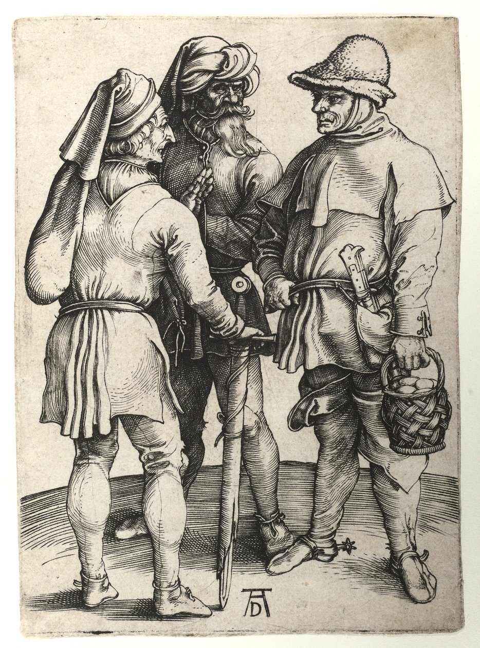 Tre contadini in conversazione, c.1497 da Albrecht Dürer