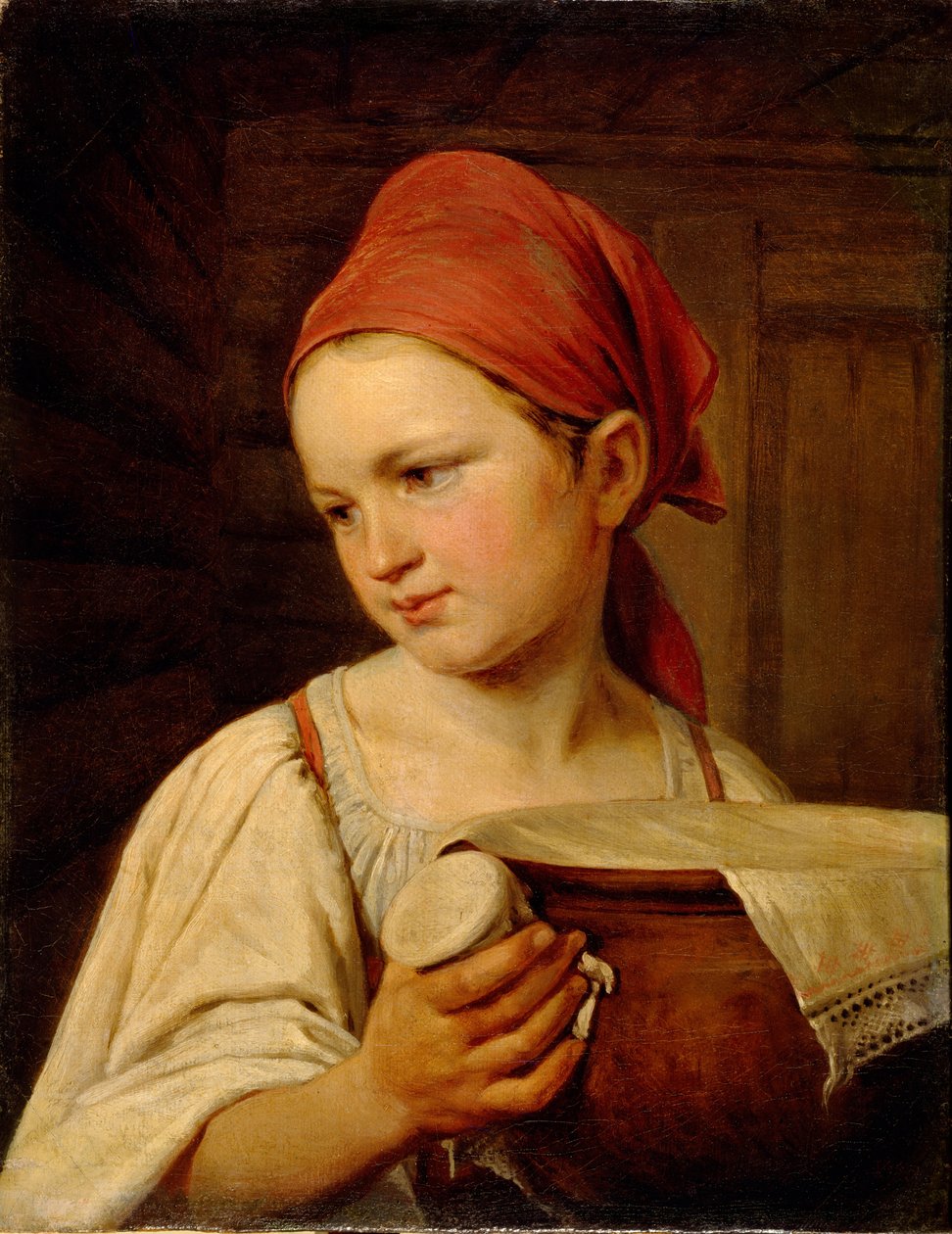 Lattaia, 1820 da Aleksei Gavrilovich Venetsianov
