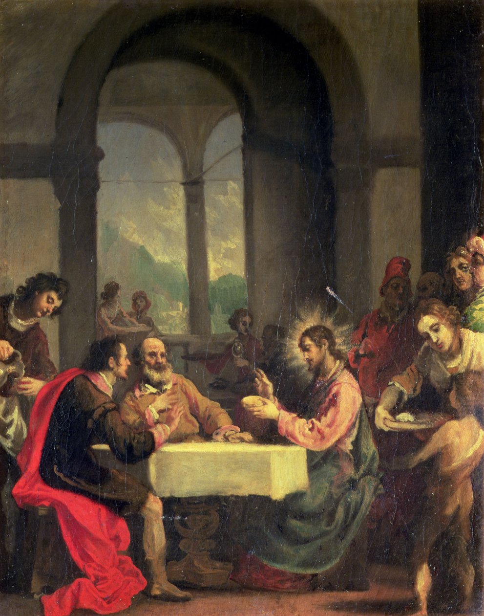 Cena in Emmaus, c.1600-05 da Alessandro Allori