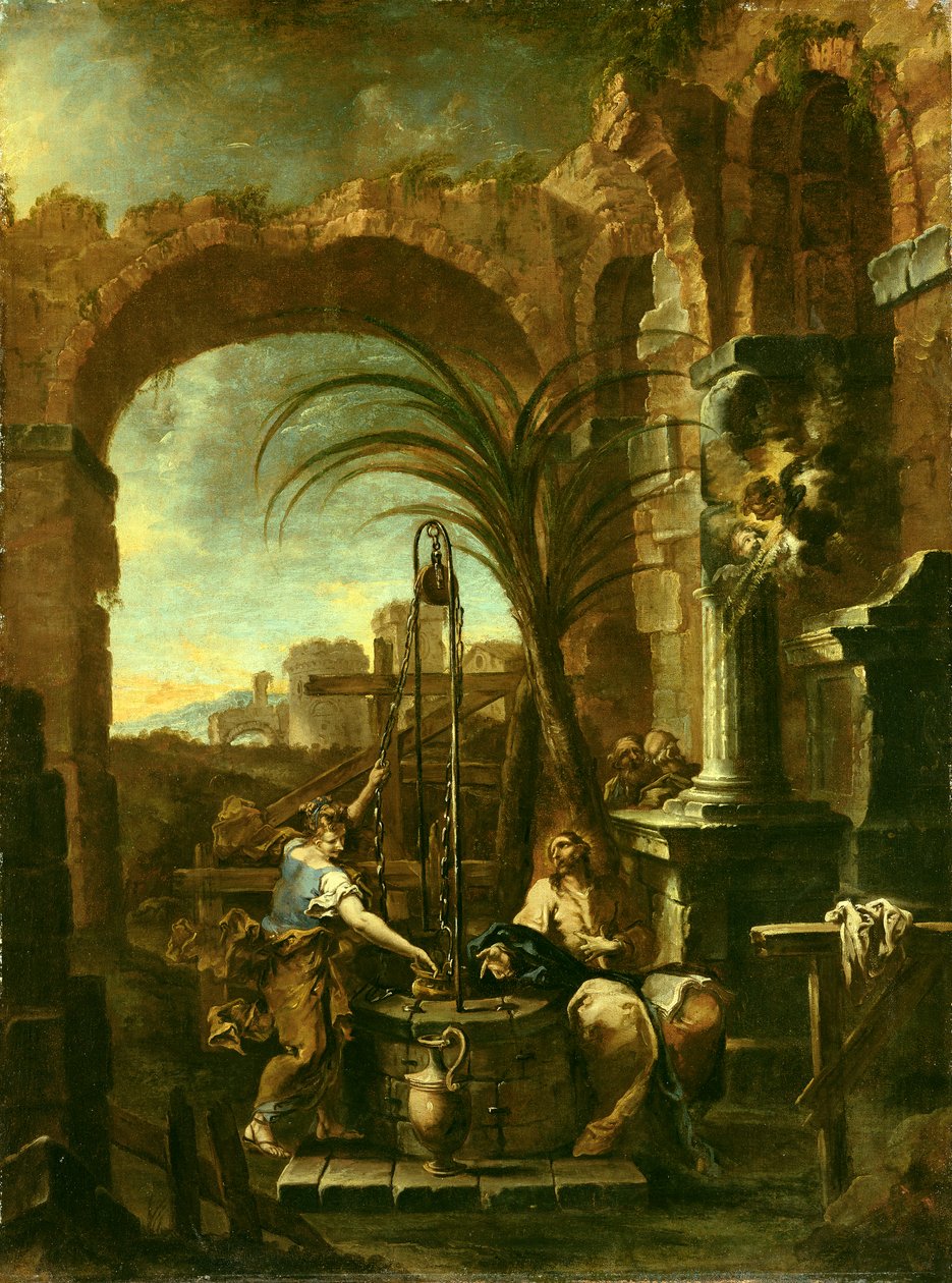 Cristo e la Samaritana, 1705-10 da Alessandro Magnasco