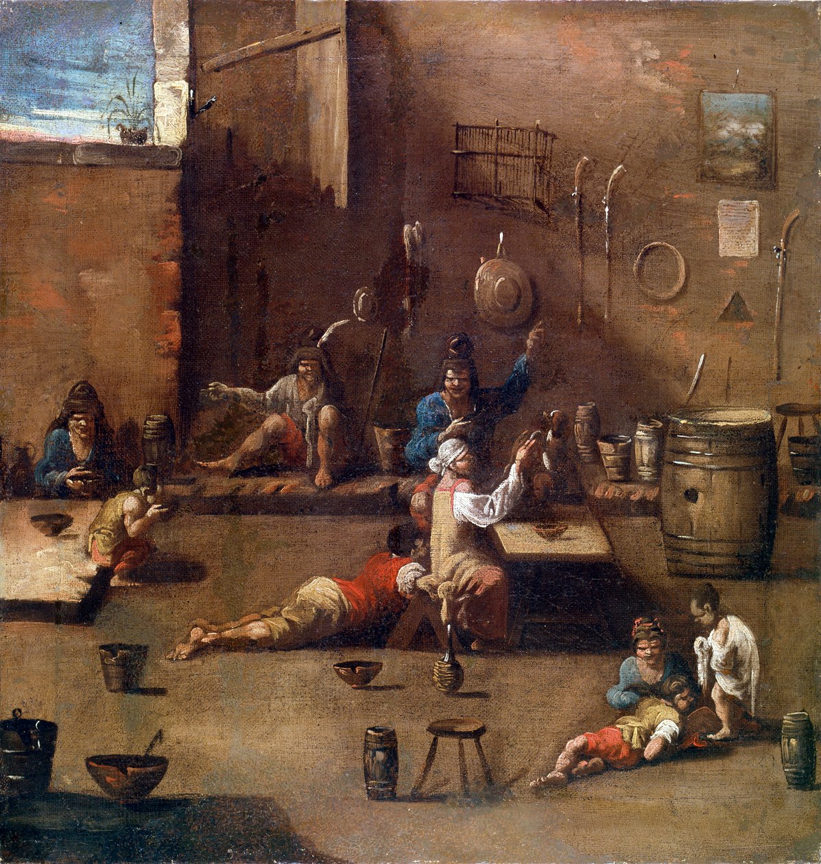 Addestramento dei cani, c1690-1745 da Alessandro Magnasco