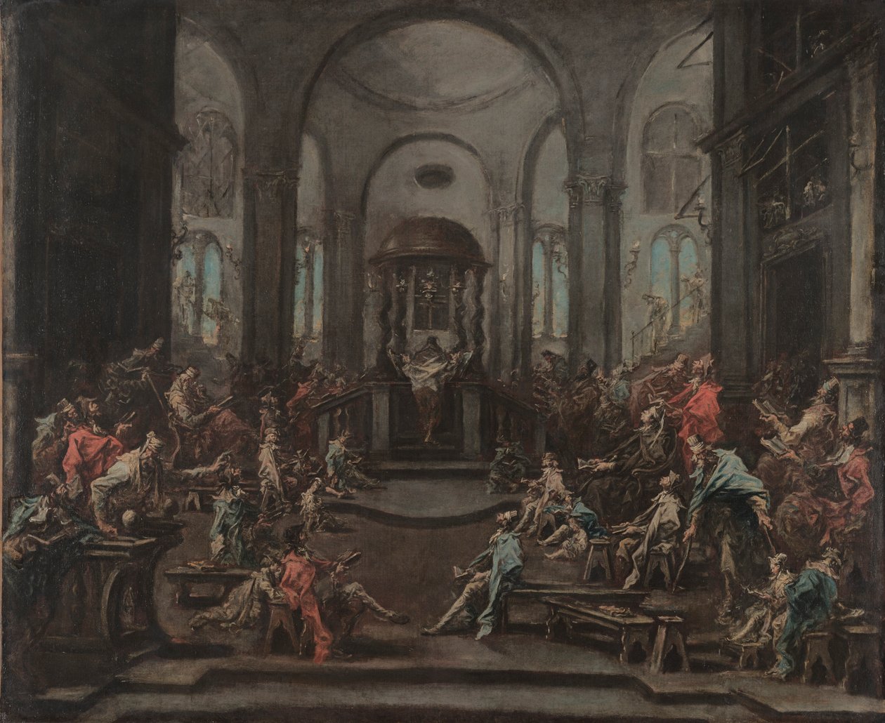 Interno di una sinagoga, c. 1725-1735 da Alessandro Magnasco