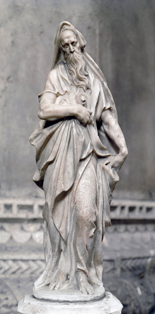 Profeta Zaccaria (scultura in marmo) da Alessandro Vittoria