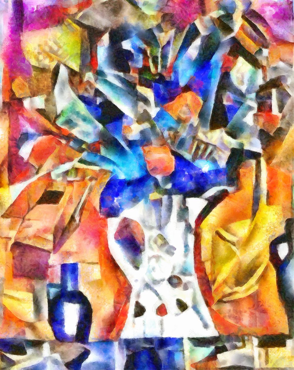bouquet in colore blu da Alex Caminker