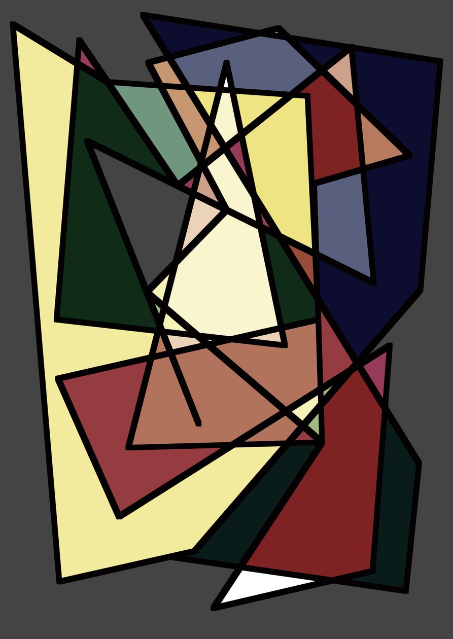 paesaggio cubista, 2017 da Alex Caminker