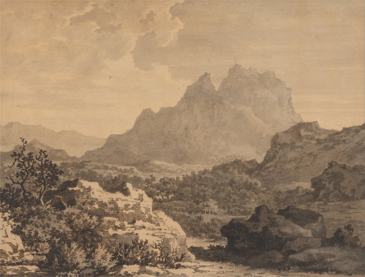 Paesaggio montuoso da Alexander Cozens