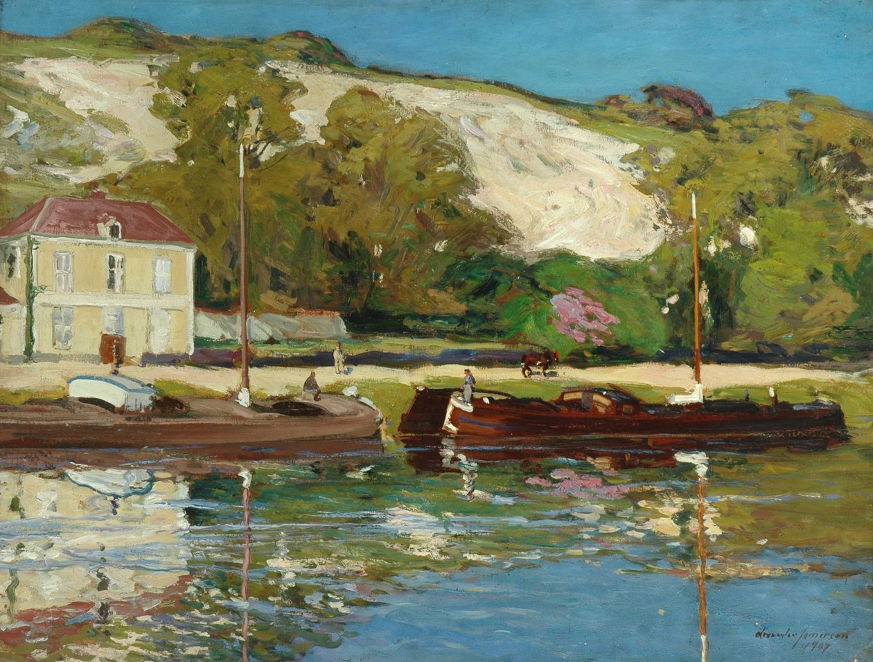 Chiatte sulla Senna, 1907 da Alexander Jamieson