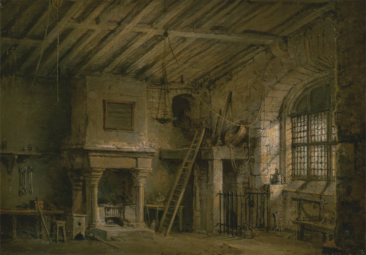 Scenografia per Heart of Midlothian; The Tolbooth da Alexander Nasmyth