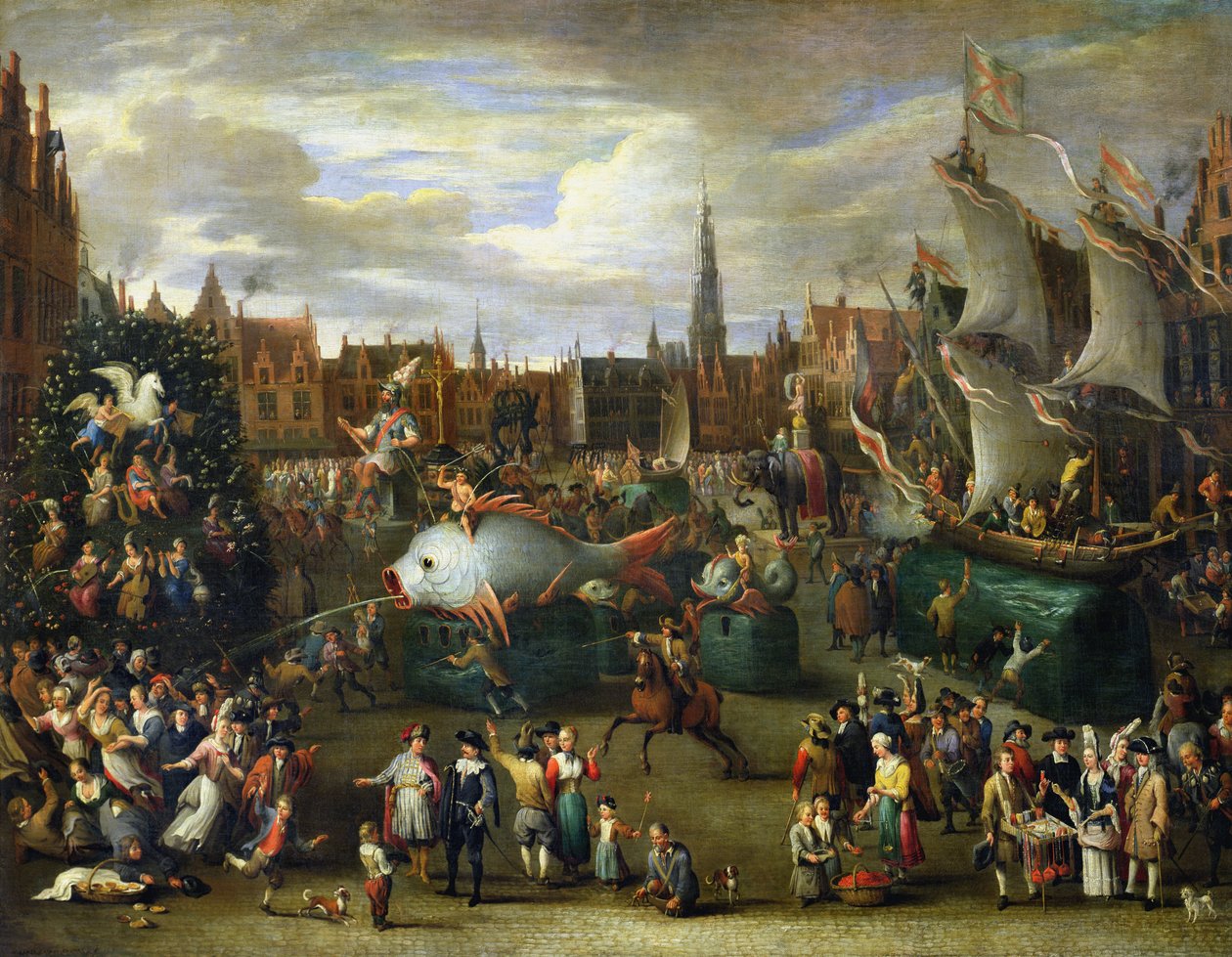 Una festa ad Anversa da Alexander van Bredael