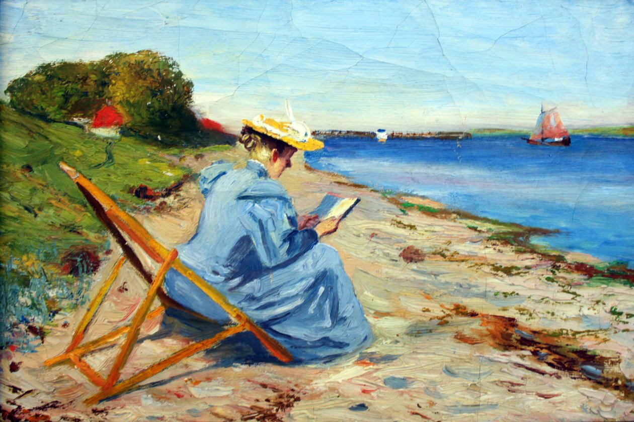 Toni Eckener sulla spiaggia vicino a Rinkenæs da Alexander Eckener