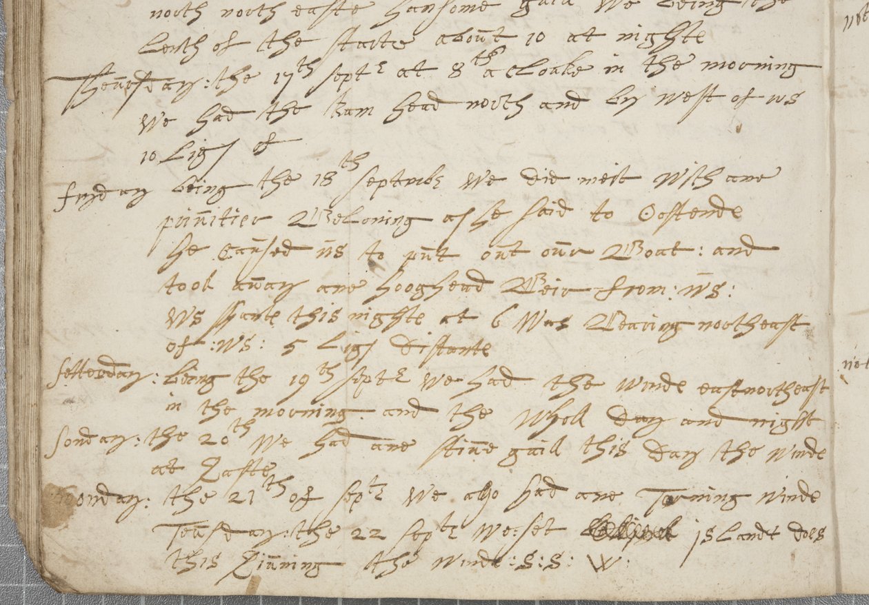 Giornale di Alexander Gillespie, (dettaglio), 1674 da Alexander Gillespie