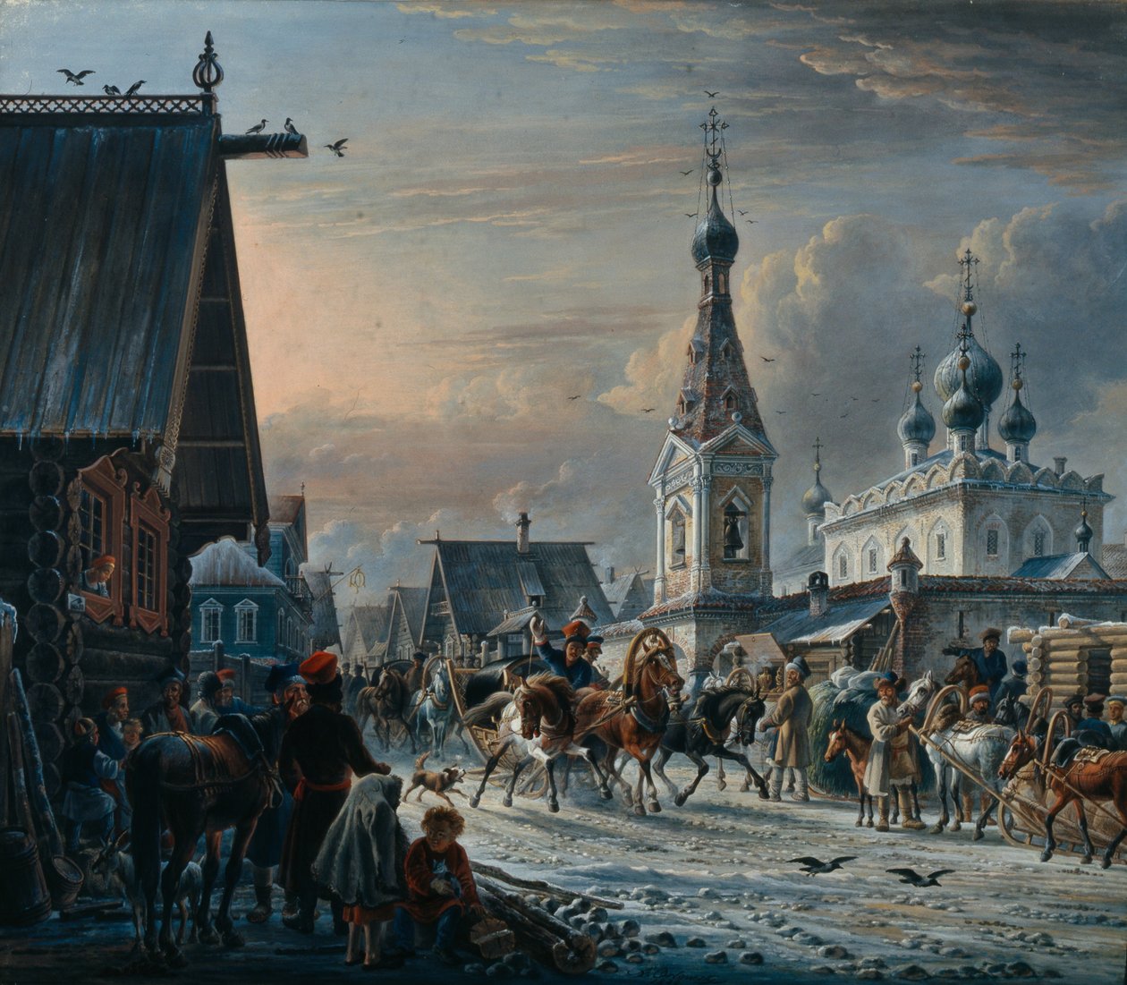 Strada con Diligenze, 1829 da Alexander Osipovich Orlowski