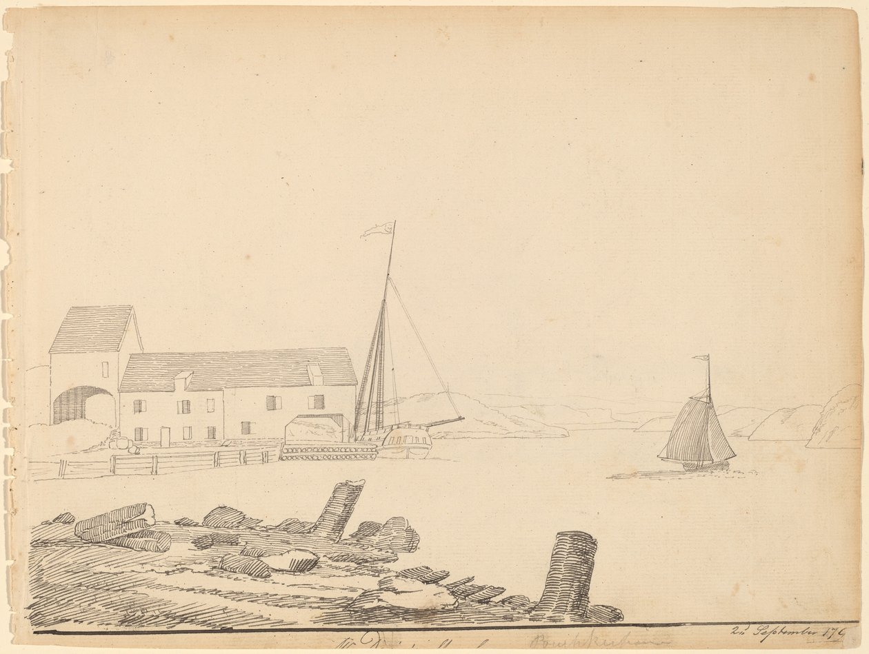 Sbarco sul Fiume Hudson [recto] da Alexander Robertson