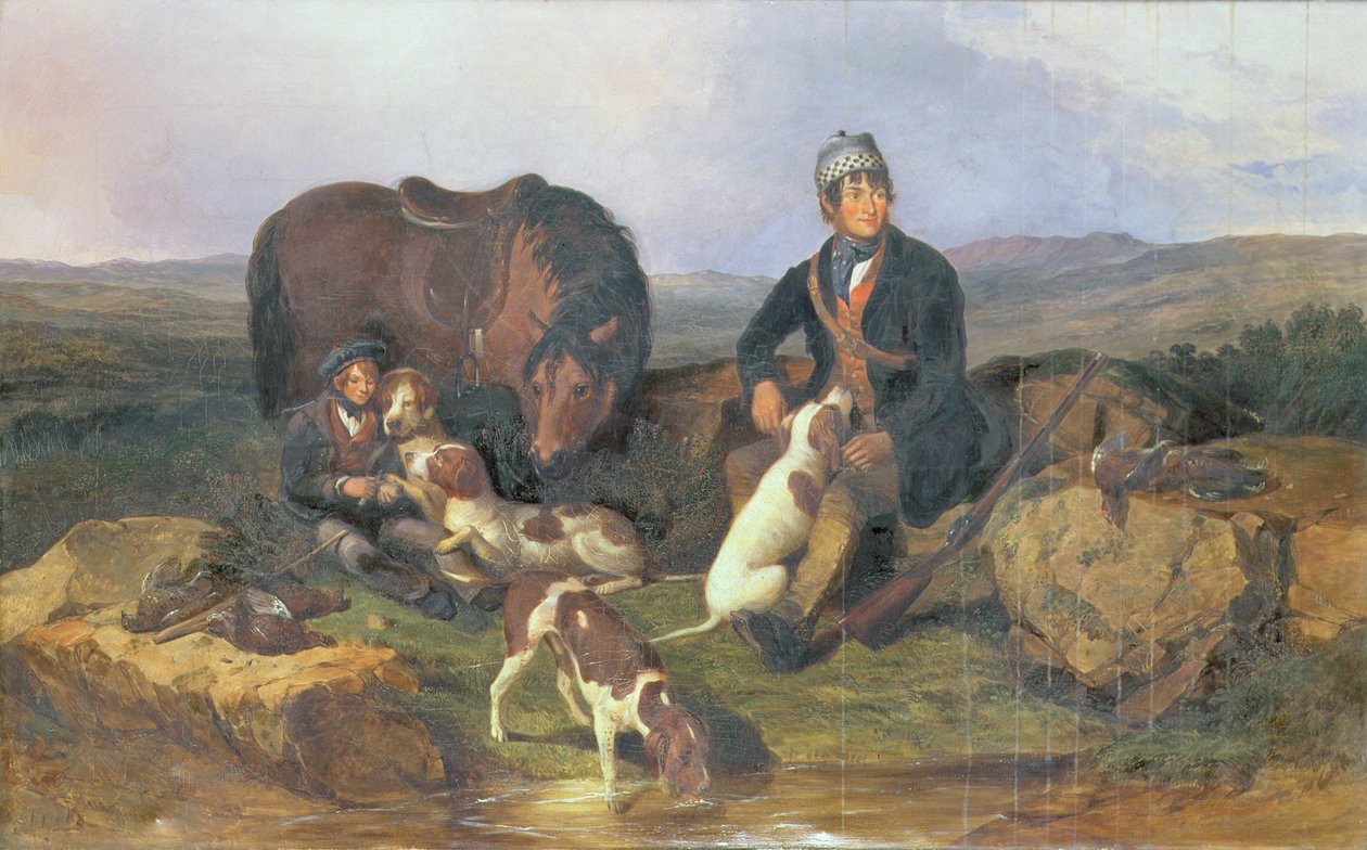 Caccia alla pernice, 1848 da Alexander Rolfe