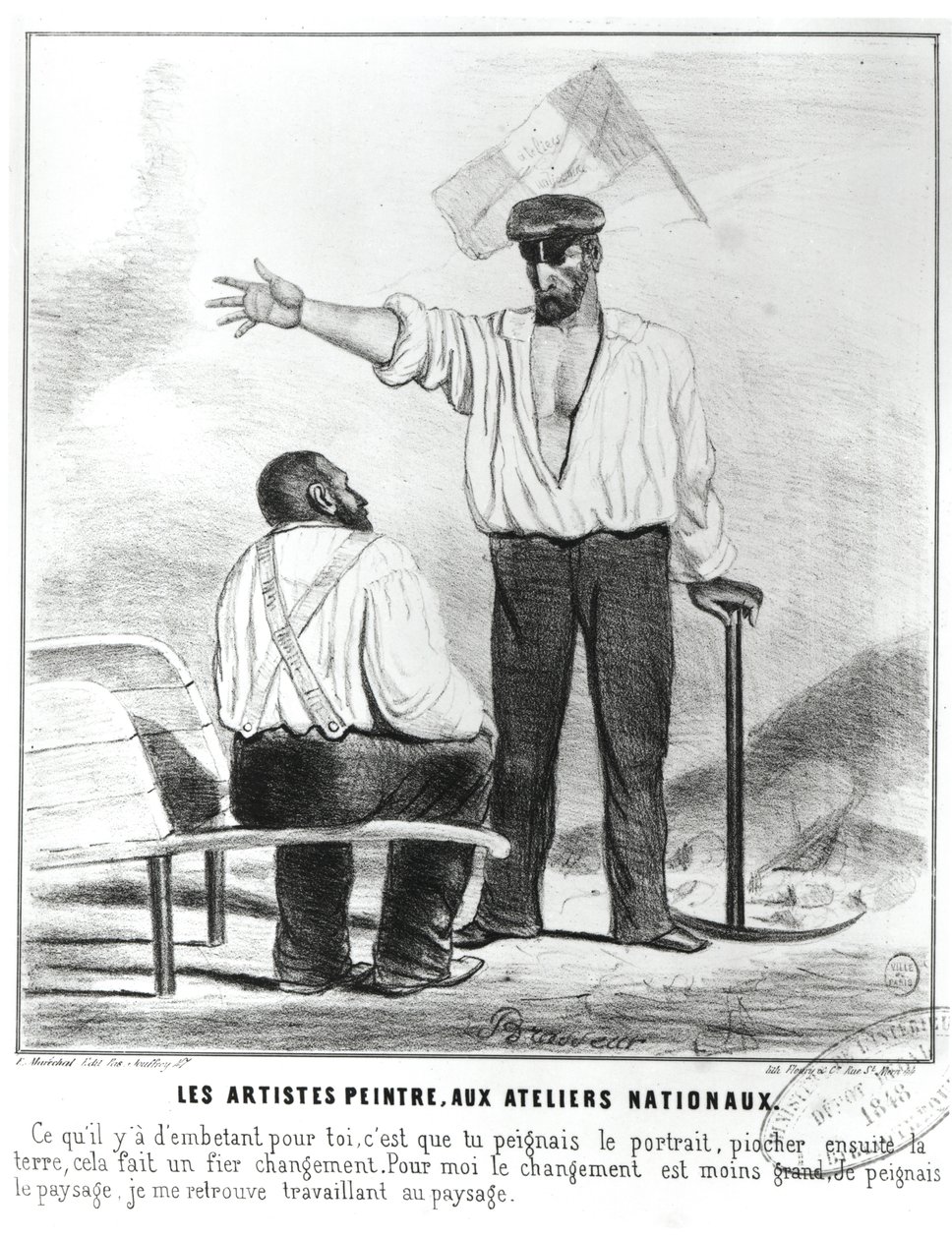 Pittori ai laboratori nazionali durante la Seconda Repubblica Francese, 1848 da Alexandre Brasseur
