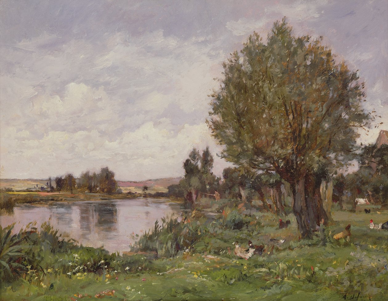 Scena fluviale rurale, 1875 da Alexandre Defaux