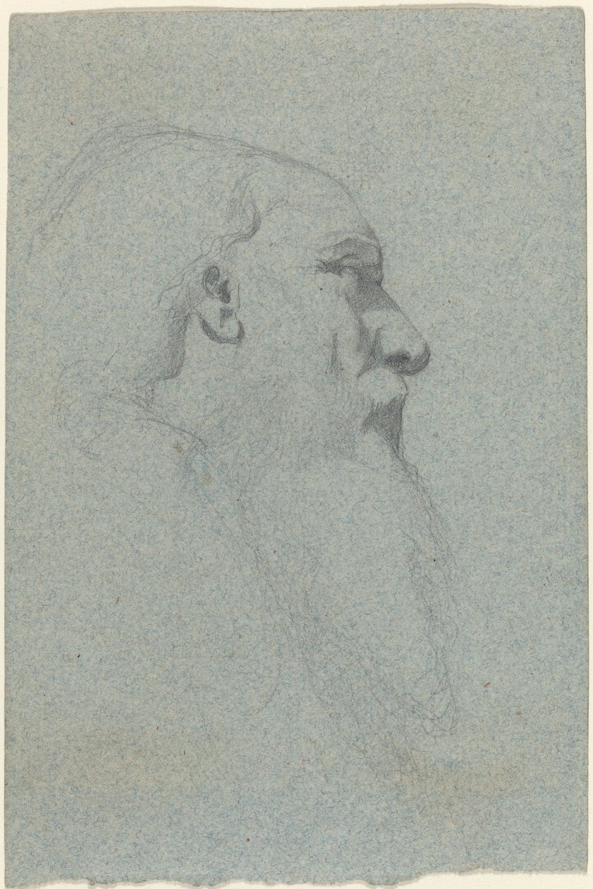 Testa di un uomo barbuto, guardando a destra da Alexandre Bida