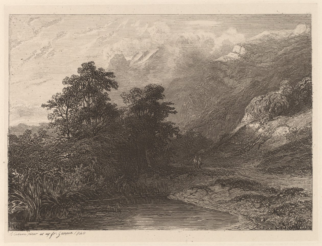Lago di montagna da Alexandre Calame