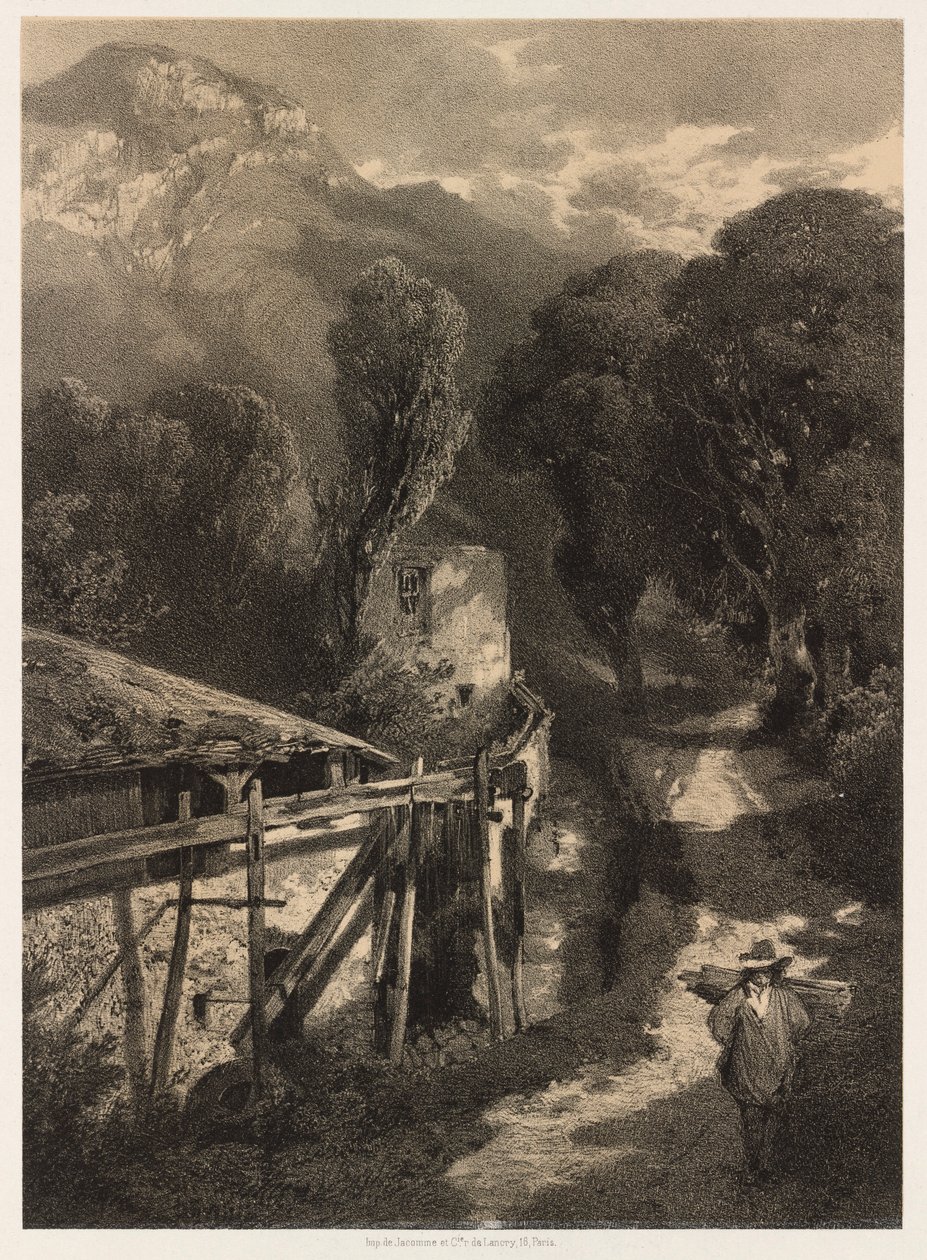 La strada del Sempione, Meillerie, Francia da Alexandre Calame
