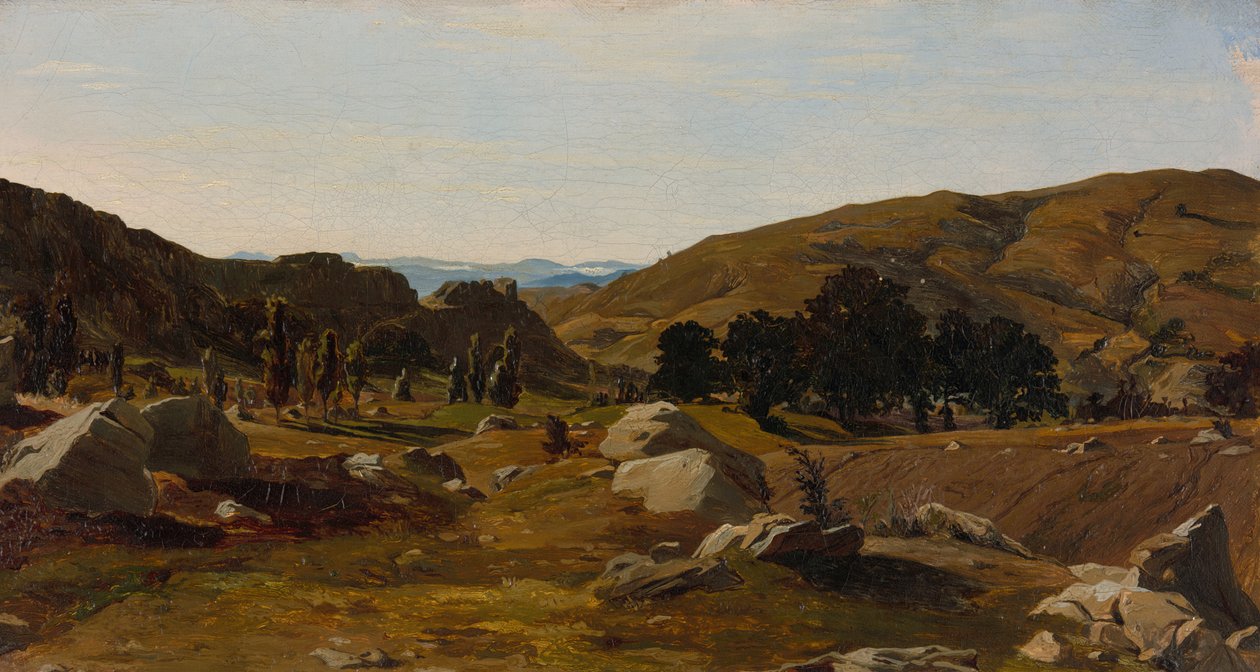 Paesaggio vicino a Chiusi, Toscana, 1841 da Alexandre Desgoffe