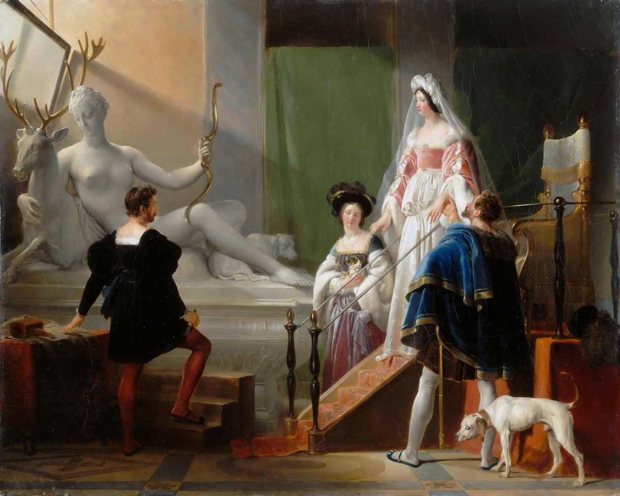 Diane de Poitiers visita Jean Goujon da Alexandre Evariste Fragonard