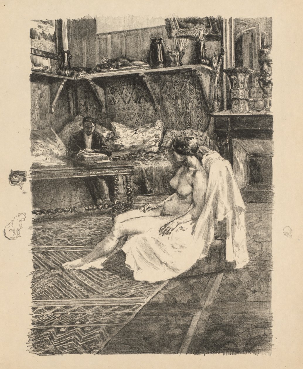La sessione del modello (La Séance de modèle) da Alexandre Lunois