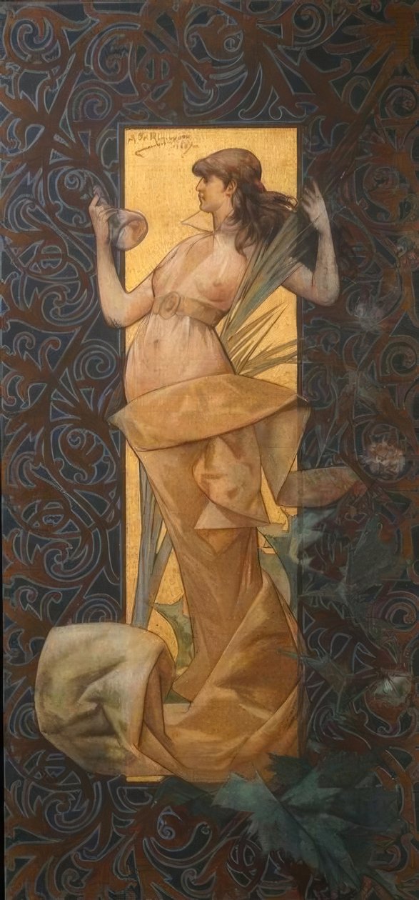 Composizione con ninfa alata all