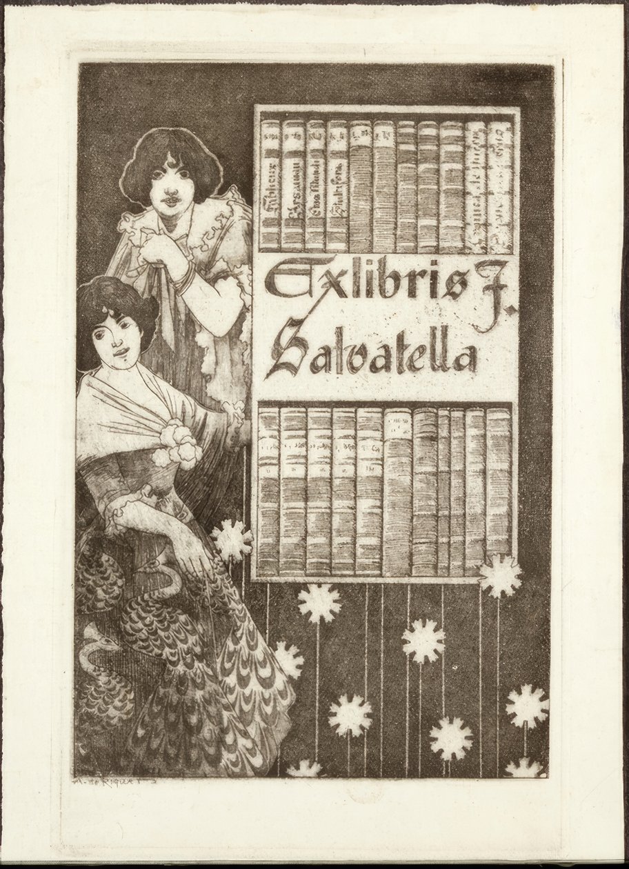 Ex-Libris F. Salvatella da Alexandre de Riquer