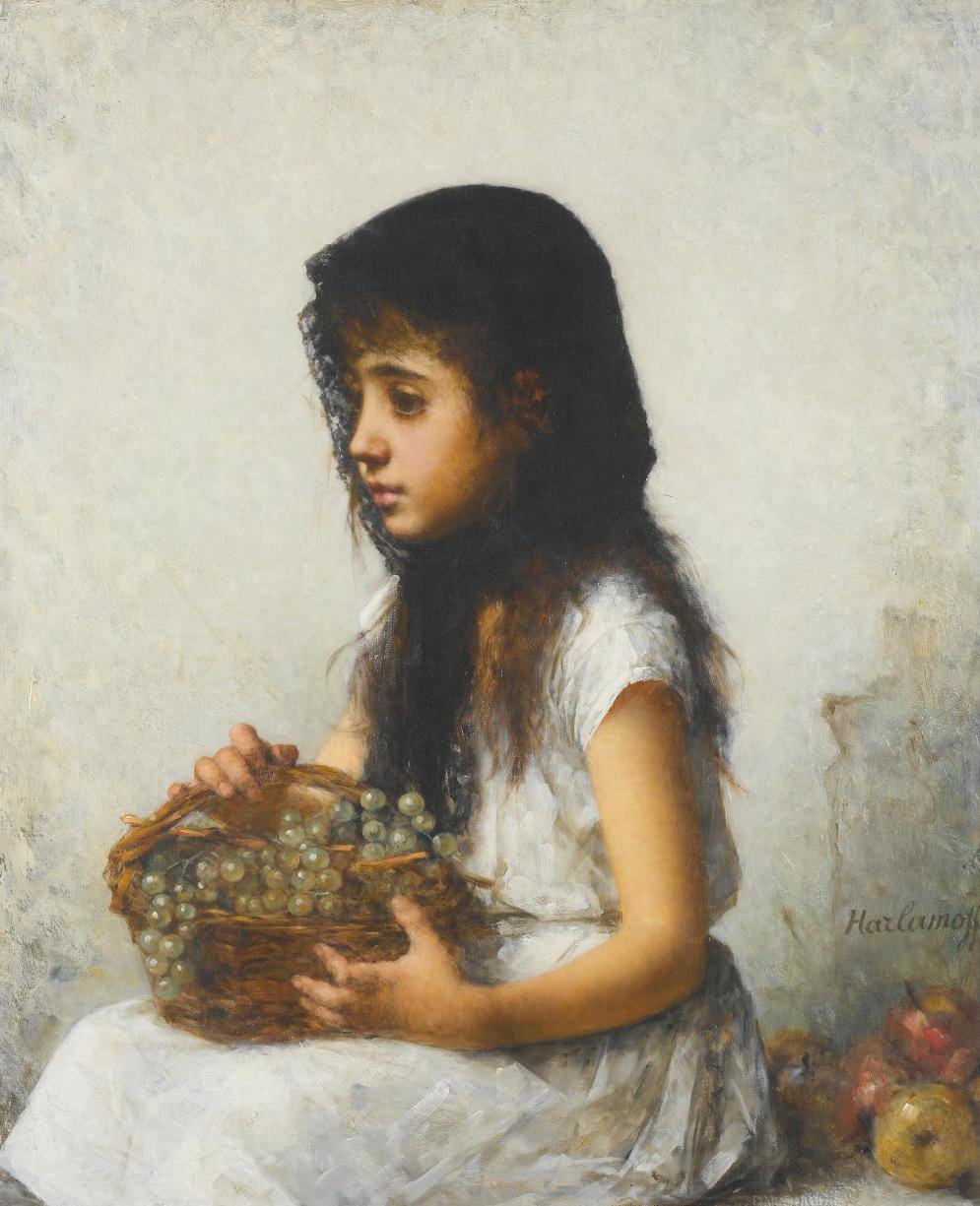 Ritratto di una giovane ragazza da Alexei Harlamov