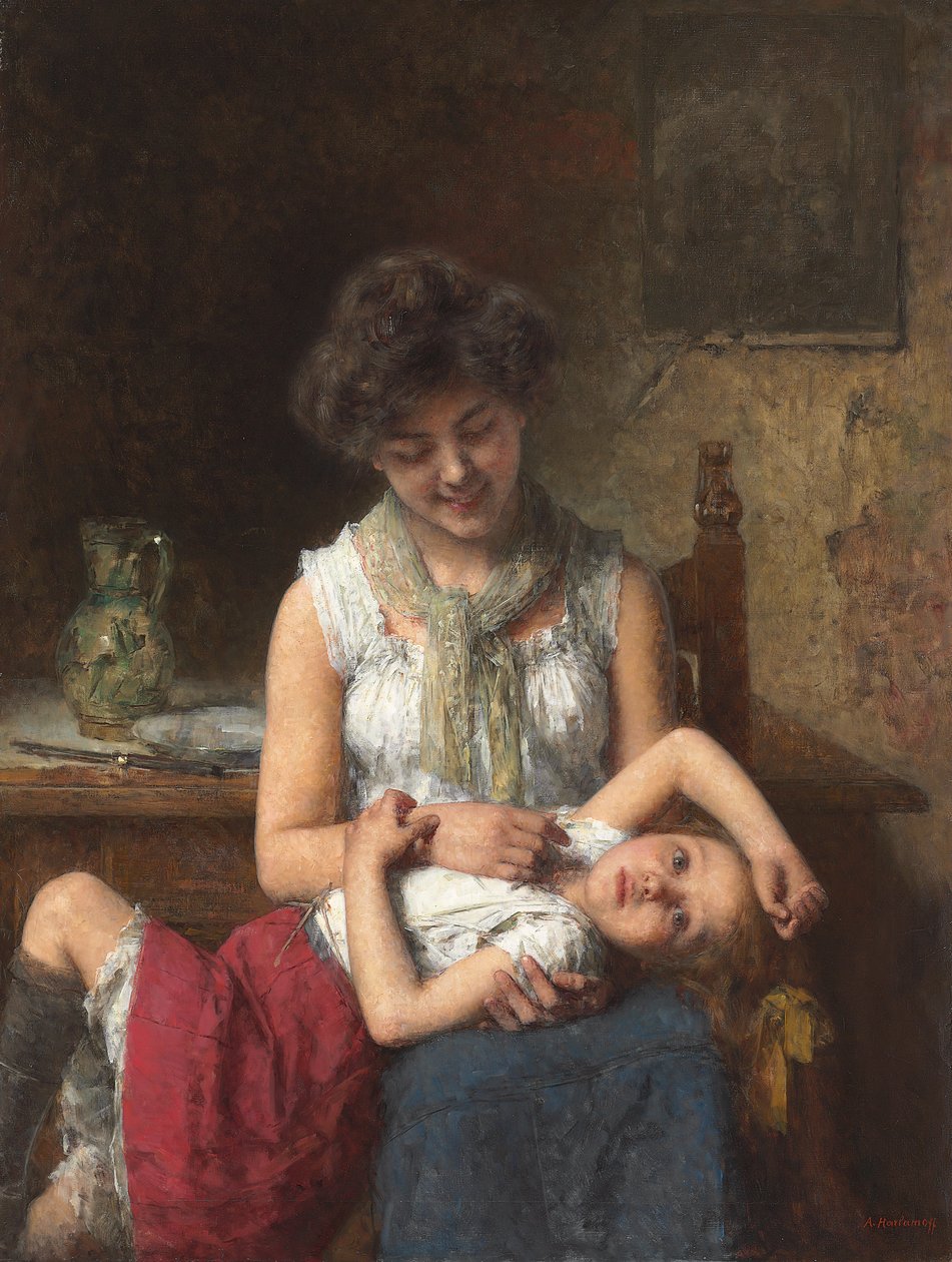 Ragazza Lunatica da Alexei Alexevich Harlamoff