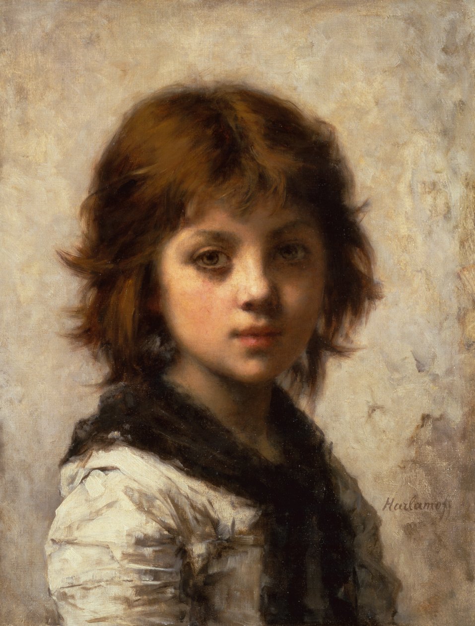 Giovane ragazza da Alexei Alexevich Harlamoff