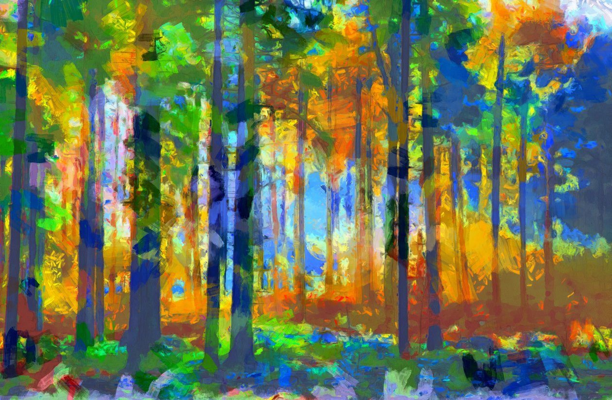 Foresta,2020,(tecnica mista) da Alexei Makhov