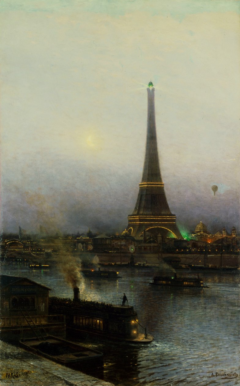 La Torre Eiffel di Notte da Alexei Petrovich Bogolyubov