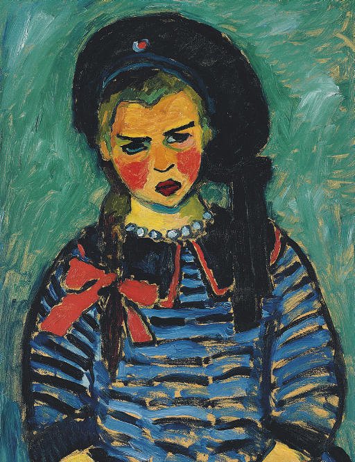 Ragazza con fiocco rosso da Alexej von Jawlensky